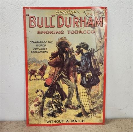 Vintage Bull Durham Metal Sign - 11x16