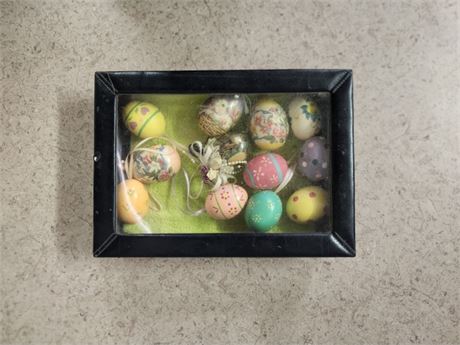 Hand Painted Eggs in Decorative Box