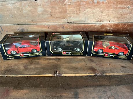 3 Die Cast Sportscars