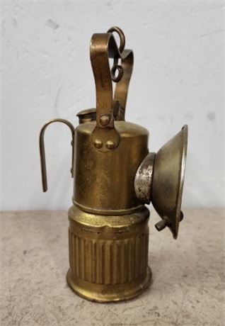 Vintage Brass Dewar Miners Light