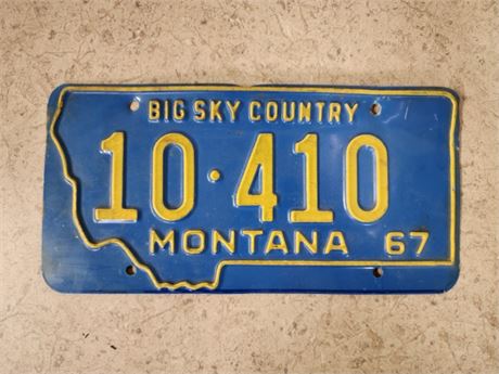 Vintage MT Carbon County License Plate