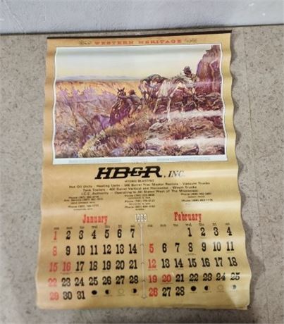 1989 Western Heritage CM Russell Print Calendar