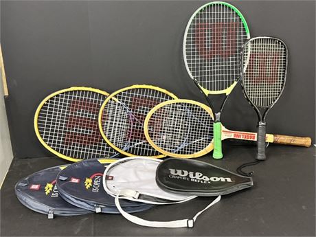 Assorted Tennis & Racquet Ball Racquets