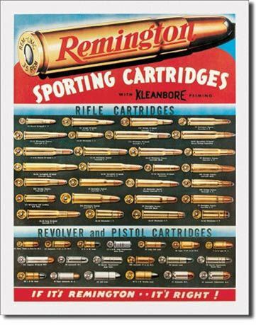 Vintage Style Remington Sporting Cartridges Metal Sign