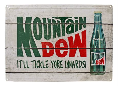 Classic Mountain Dew Vintage Style Retro Pop Metal Advertising Sign