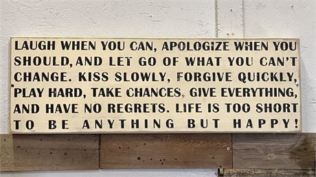 Words To Live By Wall Hanger...30x10