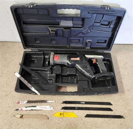 Cordless Craftsman Reciprocating Saw with Blades & Case