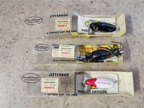 Vintage New In Box Collectible Jitterbug Popper Trio