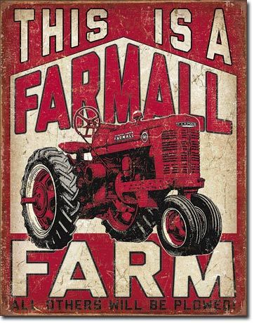 Vintage Style Farmall Farm Metal Sign