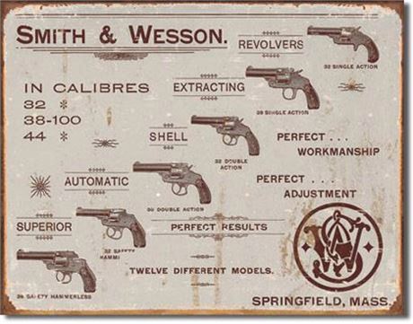 Vintage StyleSmith & Wesson - Revolvers Metal Sign