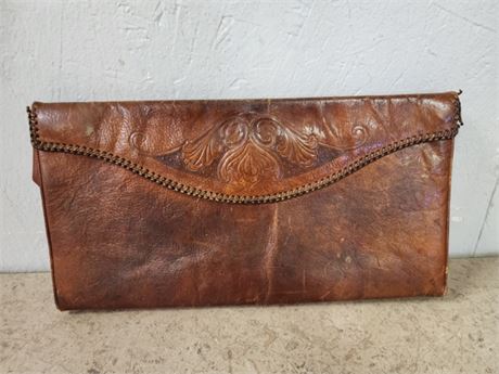 Vintage Tooled Genuine Steerhide Attaché