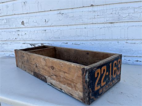Wood Box withe Antique License Plates Attached