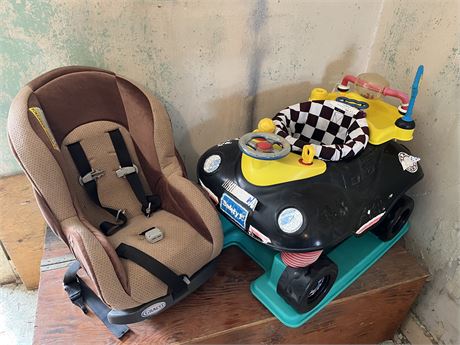 Car Seat and Exersaucer Car