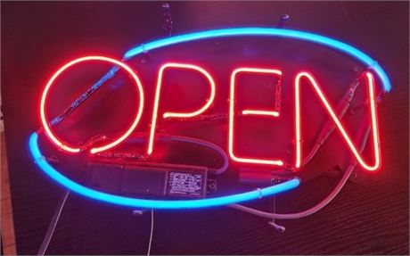 Neon OPEN For Business Sign...22x12