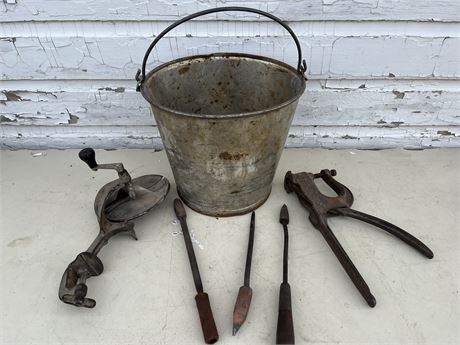 Old Bucket with Some Old Things