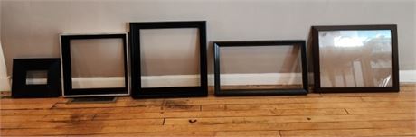 Assorted Size Picture Frames...5pc 20x16 to 11x9