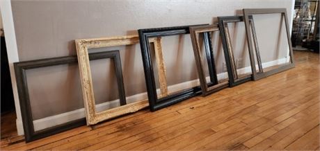 Assorted Size Picture Frames...6pc 41x34 to 28x31