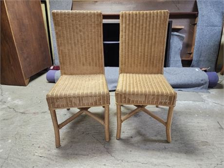 Cool Woven Chair Pair