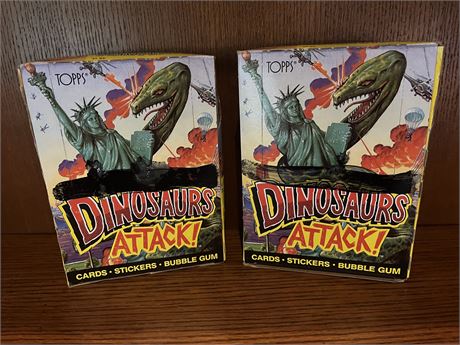 Two Dinosaurs Attack Full Wax Pack Boxes 48 ct