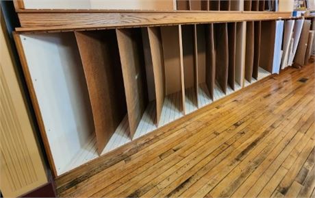 3-Large Matting Material Shelf Cases with Masonite Dividers...8'x47"x27"