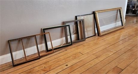 Assorted Size Picture Frames...6pc 28x16 to 9x9