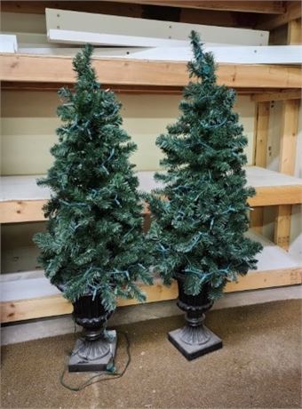 Lighted Artificial Christmas Tree Pair...4' Tall