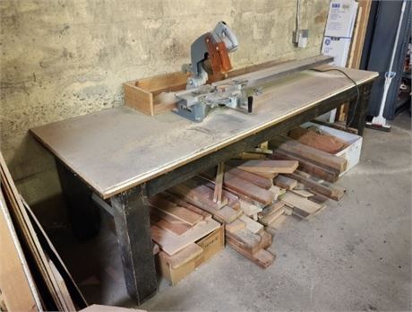 Rockwell Motorized Miter Box Saw with Work Table...96x33x29