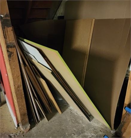 Assorted Size Peg-Foam Board & Masonite Pieces...26pc aprox