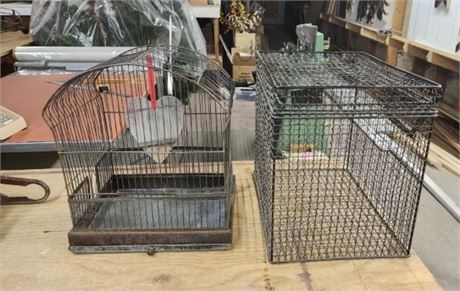 Deco Bird Cage Pair