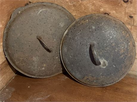 Cast Iron Griswold 12 Lid & 10 Unnamed Lid