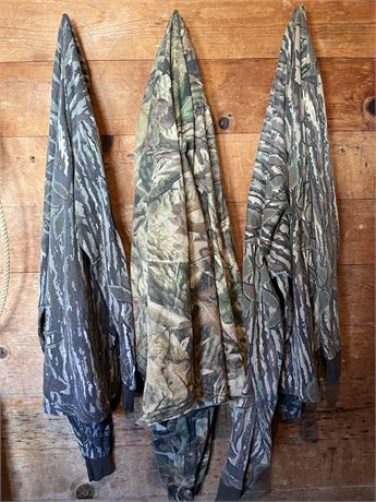Three Long  Sleeve Camouflaged Hunting Shirts