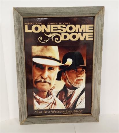 Local Artist's Lonesome Dove Barnwood Framed Reproduction Sign...16x21