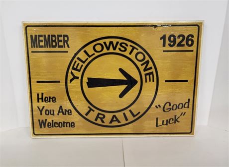 Local Artist's 1926 Yellowstone Reproduction Sign...14x20