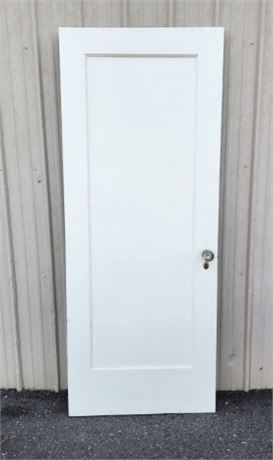 Vintage Wood Door with Glass Knobs...32x80