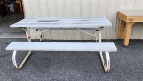 Large Plastic Top Picnic Table #2...72x62