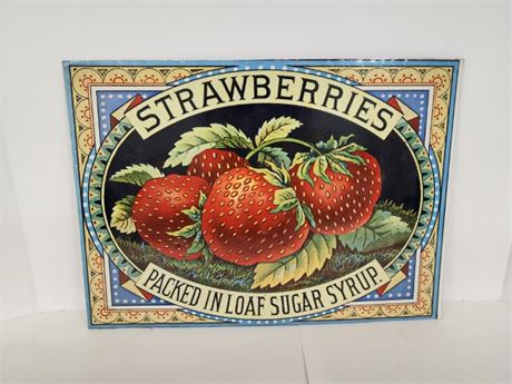 Local Artist's Fruit Crate Label Reproduction Sign...13x19