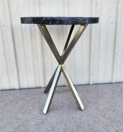 Stone Top End Table...18x14x24