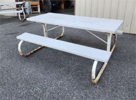 Large Plastic Top Picnic Table #1...72x62