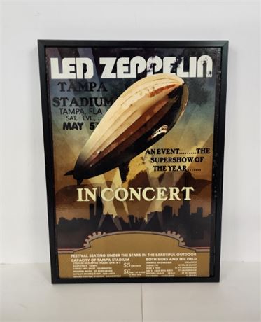 Local Artist's Led Zeppelin Concert Reproduction Sign...13x19