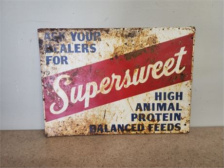 Vintage Supersweet Feed Sign...28x30