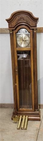 Ridgway Grandfather Clock - Excellent Working Condition w/ all Pieces