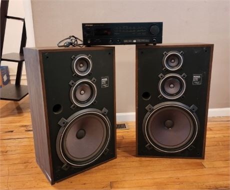 Pioneer SX-335 Receiver & Jensen Speakers...16x11x27