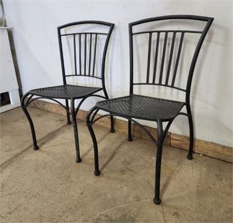 Metal Patio Chair Pair