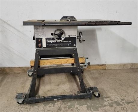 Rockwell Super 10 Table Saw w/ Shop Fox Roller Stand