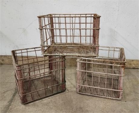 Vintage Milk Crate Trio