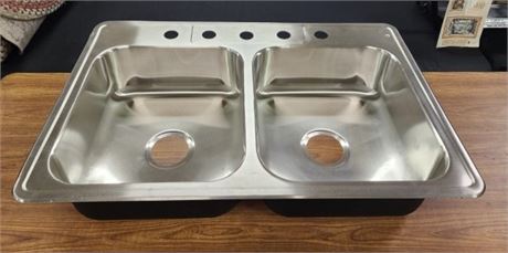 New Double Stainless Sink...32x22...Sinks-16x14x6