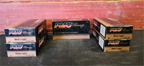 Factory PMC Bronze 9mm Luger Ammo...250rds