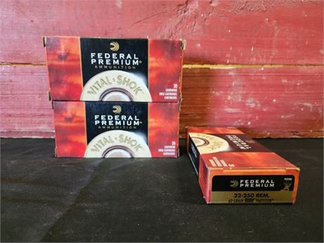 Factory Federal 22-250 REM Ammo...60rds