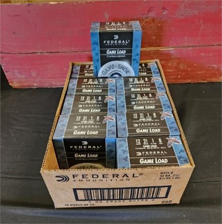 Factory Federal 12 Gauge Shotshells...250rds