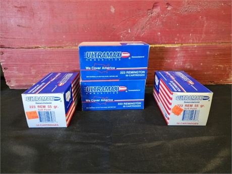 Factory Ultra-Max 223 REM Ammo...200rds